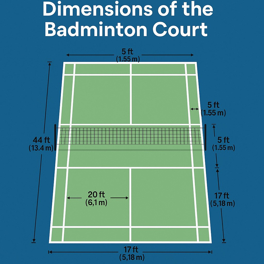 Dimensions of the Badminton Court
