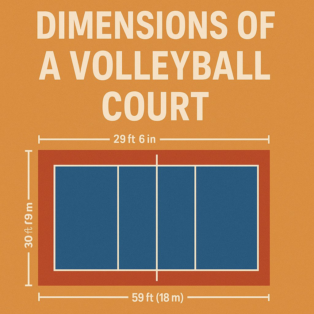 what are the dimensions of a volleyball court